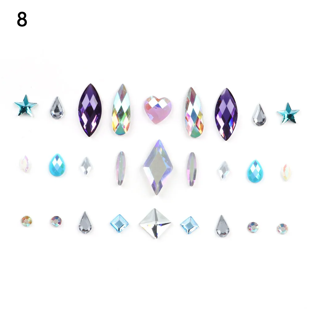 1 лист горячая Распродажа блестящие драгоценности тату стикер лицо тела