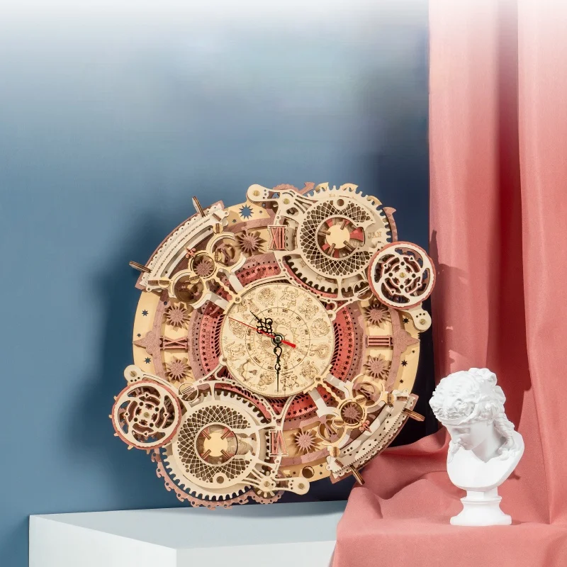 

Star Palace Wheel Wall Clock DIY Handmade Wooden Homemade Creative Technology Sense Decoration Gift