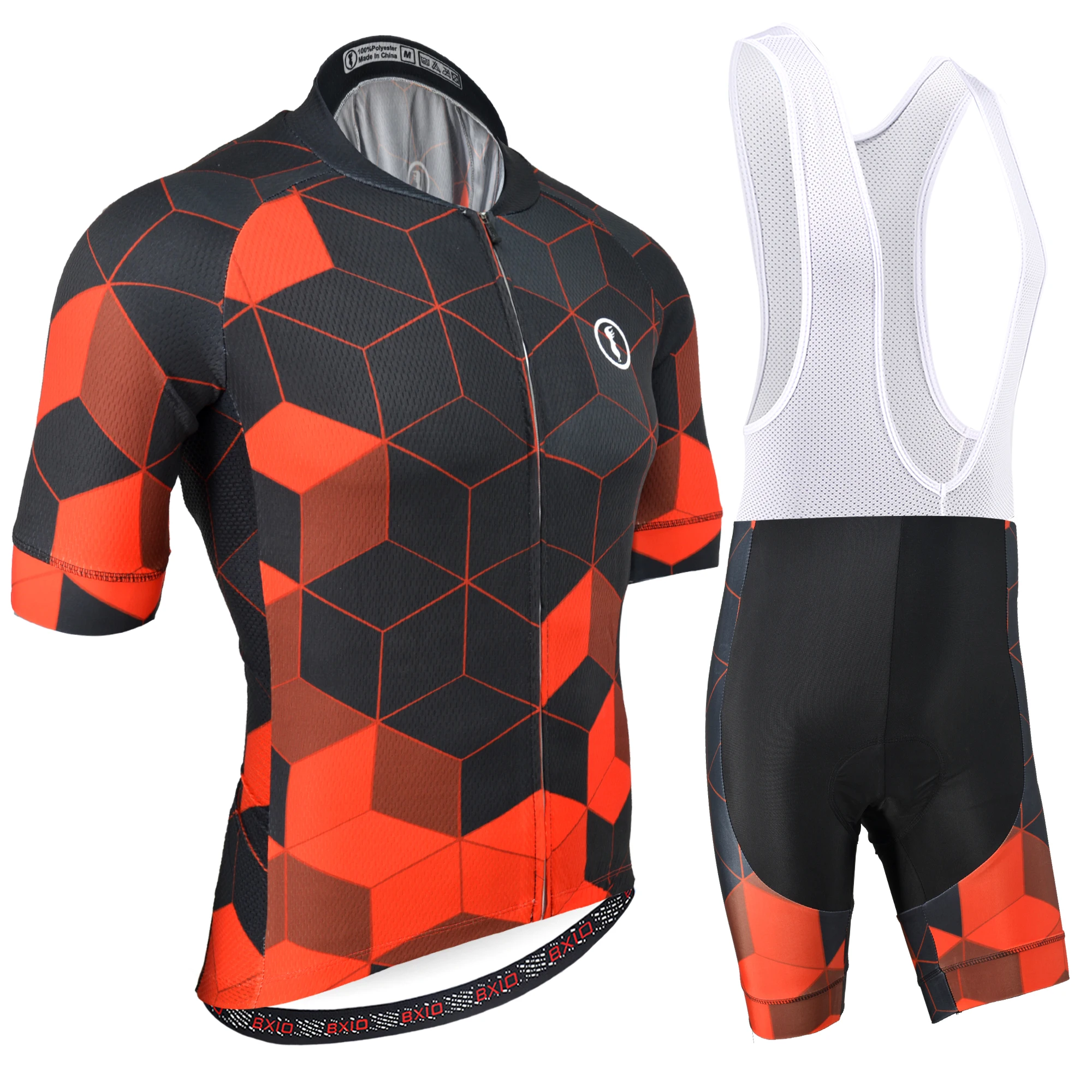 

BXIO Men's Short Sleeve and Bib Short Trousers Cycling Suits for Summer Cycling, Outdoor and MTB