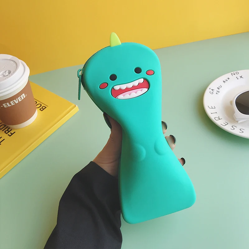 Мягкий силиконовый чехол для карандашей мультяшный контейнер каваи милый аниме