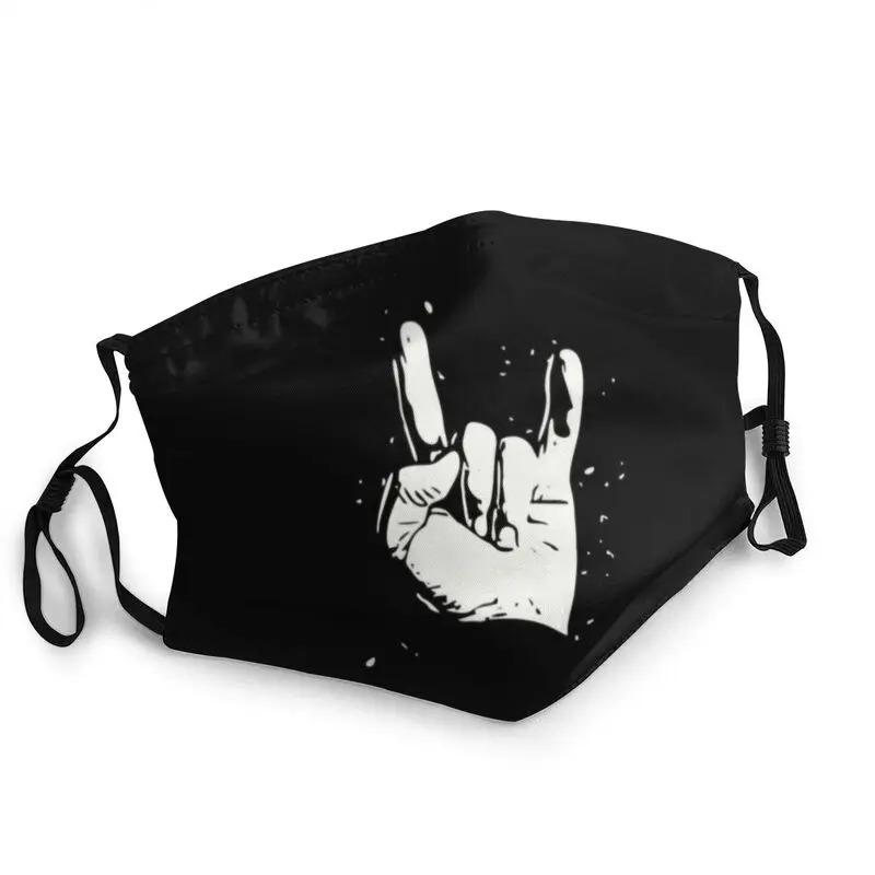 

Heavy Metal Rock Reusable Unisex Adult Face Mask Musician Music Lover Anti Haze Dust Protection Cover Respirator Mouth Muffle