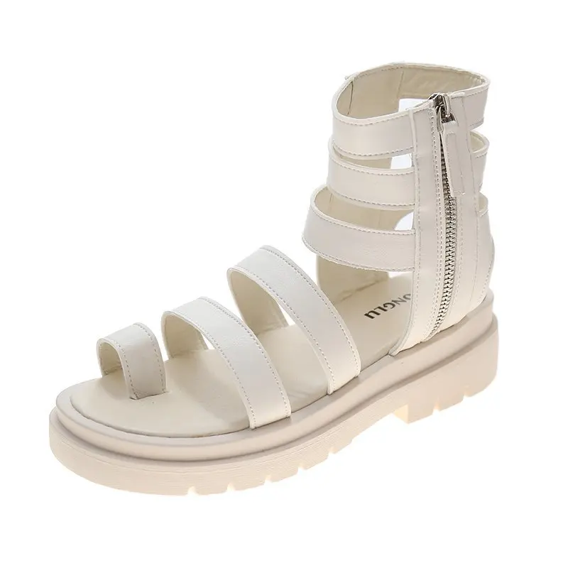 

Summer Women Trifle Sandals Thick Bottom Platform Zipper Sandalias Girls Trendy Street Walking Footwear Comfortable Woman Shoes