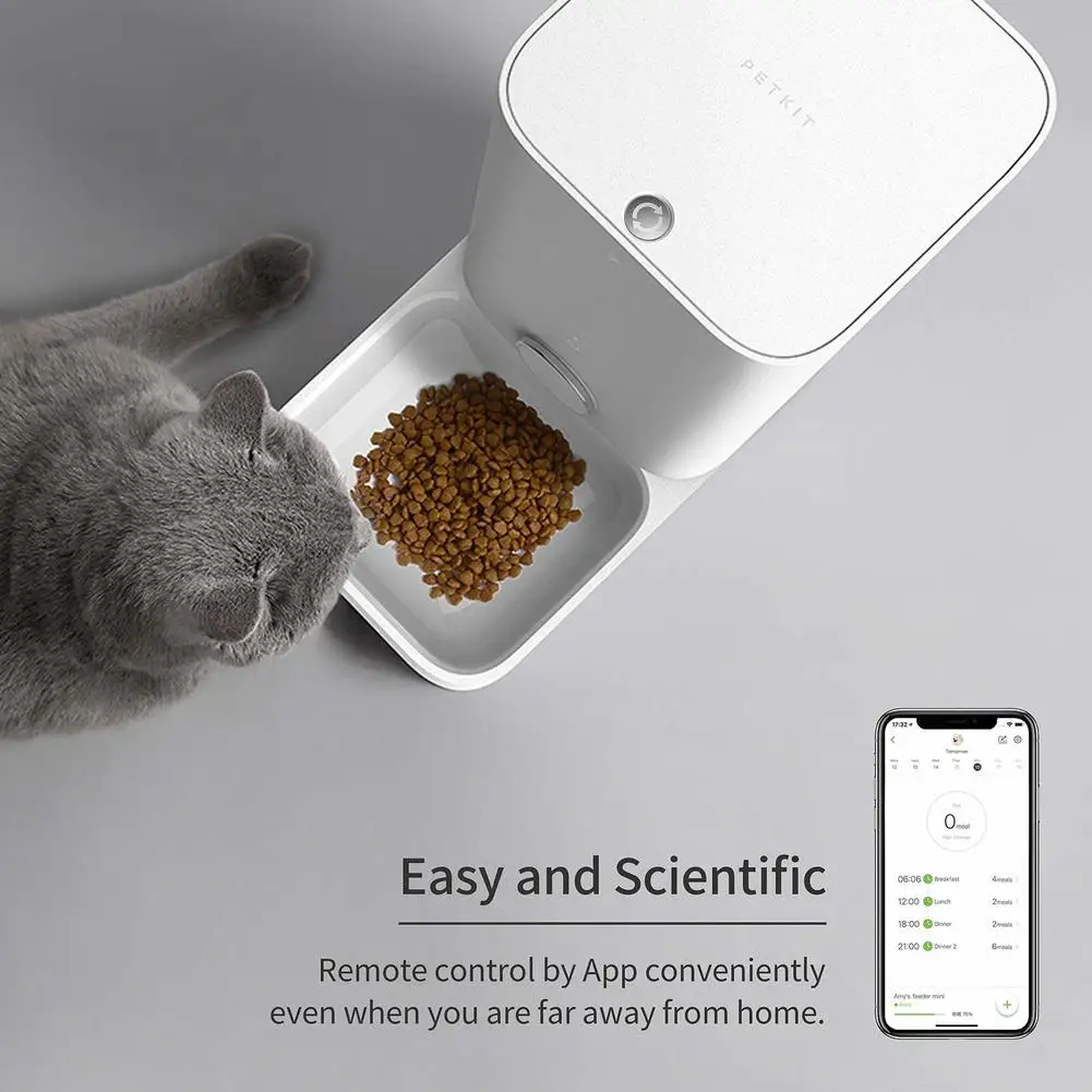 PETKIT автоматическая кормушка для кошки дозатор корма собак с поддержкой Wi-Fi умный