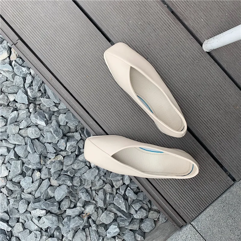 

Shoes Woman 2021 Shallow Mouth Soft Female Footwear All-Match Modis Square Toe Casual Sneaker New Dress Retro Cute Comfortable G