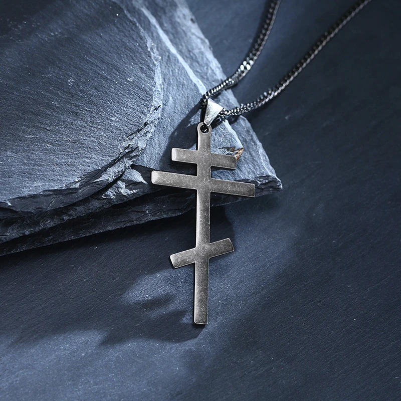 Крест восьмиконечный греко католический ортодоксальный кулон для мужчин