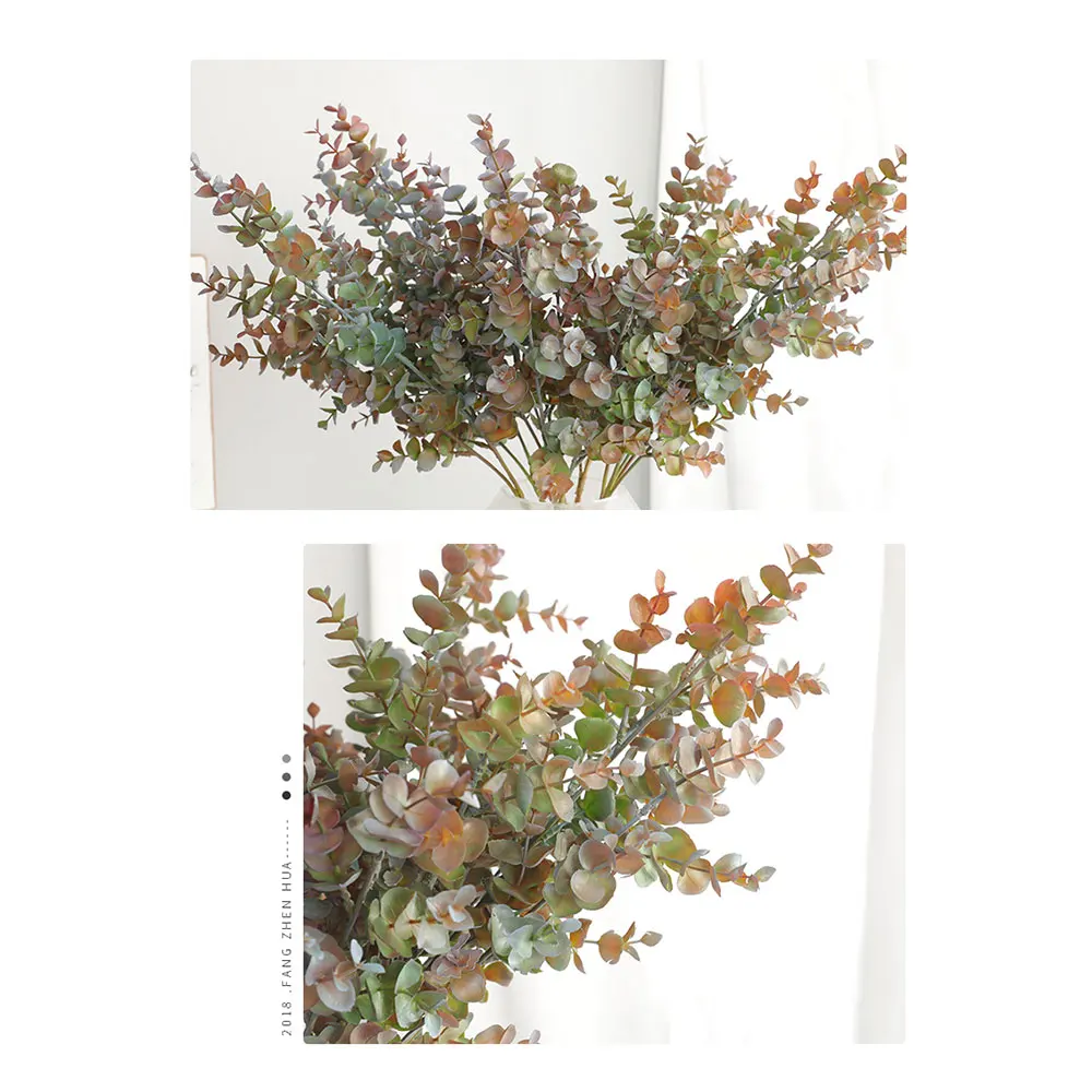 Имитация эвкалипта 5 вилок свадебные украшения искусственные растения InsRattan 58 см