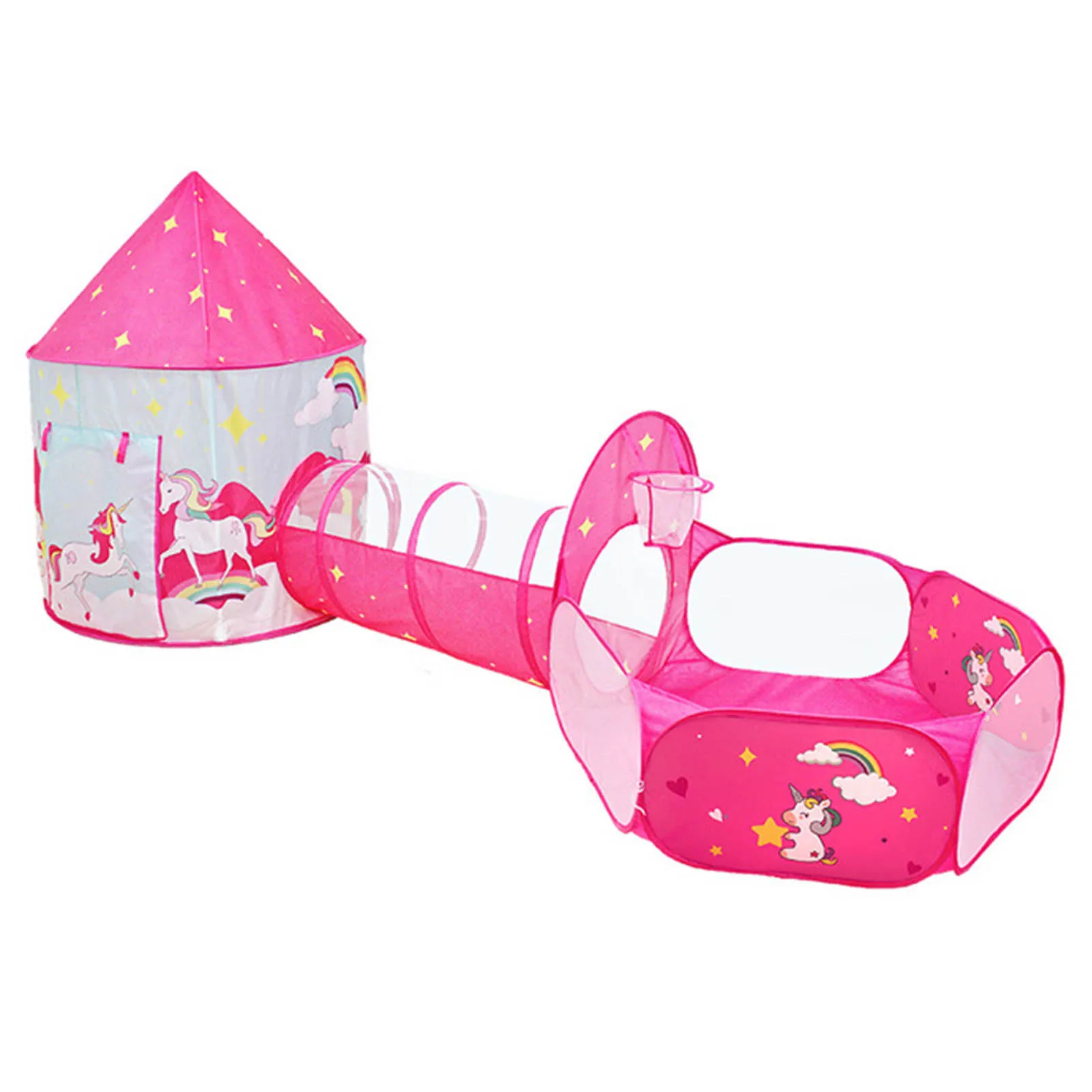 

Portable 3 In1 Baby Tent Kid Crawling Tunnel Play Tent House Ball Pit Pool Tent For Children Toy Ball Pool Ocean Ball Holder Set