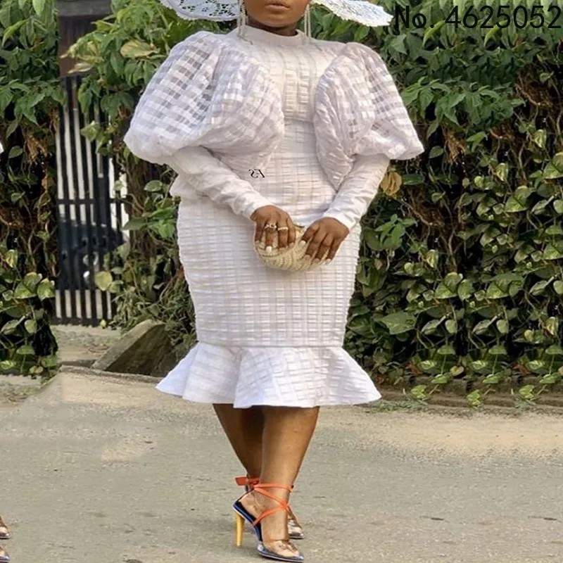 

Африканская одежда, белая модная женская африканская одежда, Дашики, платье миди с длинным рукавом, африканские платья для женщин, африканс...