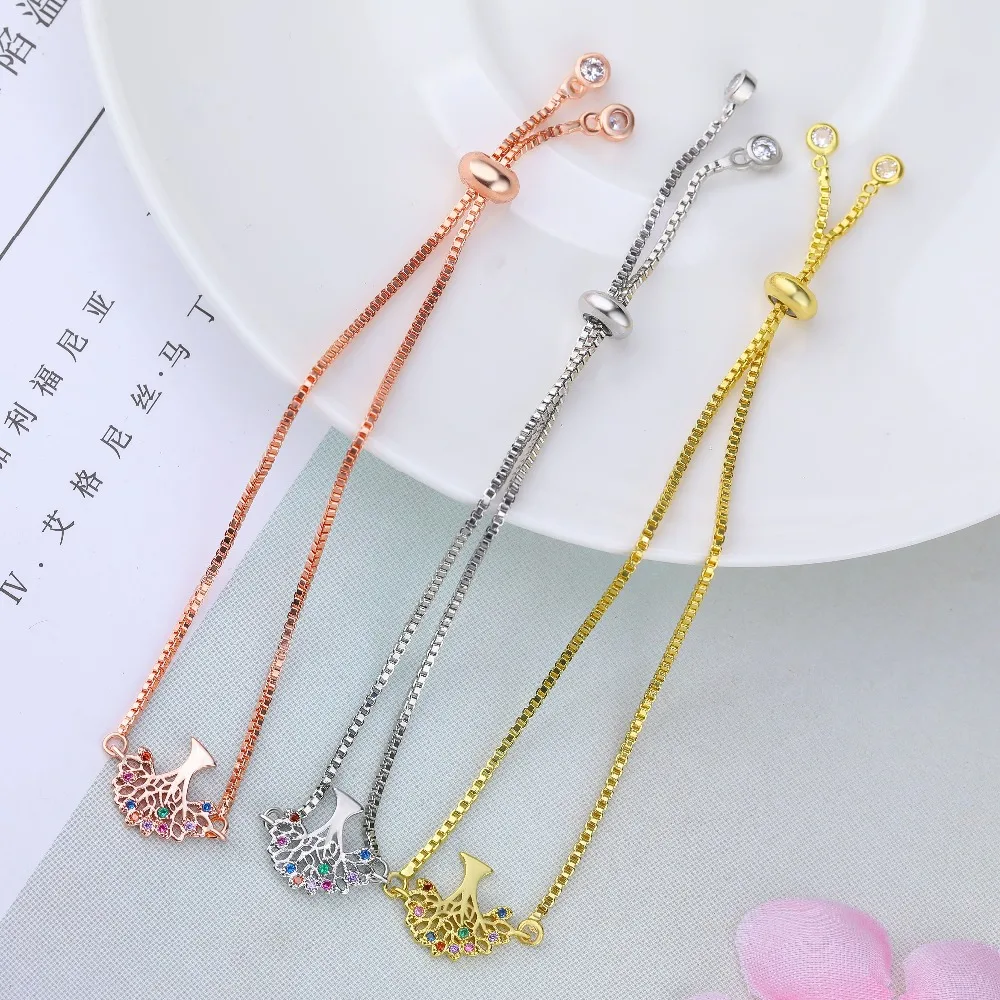 Новинка, браслеты pulseira mujer moda, блестящие, красочные, CZ, дерево жизни, браслеты для женщин, девушек, регулируемые браслеты, модные ювелирные изделия, подарок