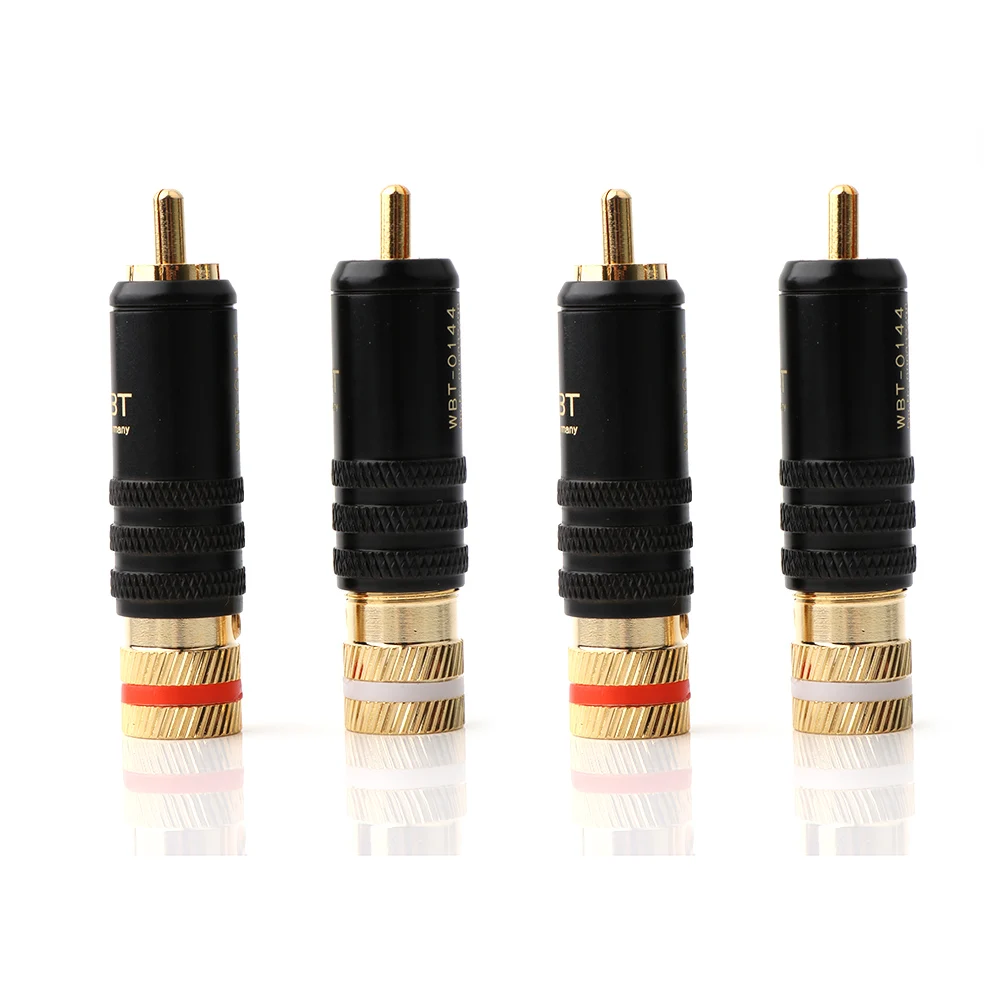 4 шт. WBT 0144 24k позолоченный RCA штекер HIFI аудио разъем|wbt rca|rca plug wbtrca wbt |