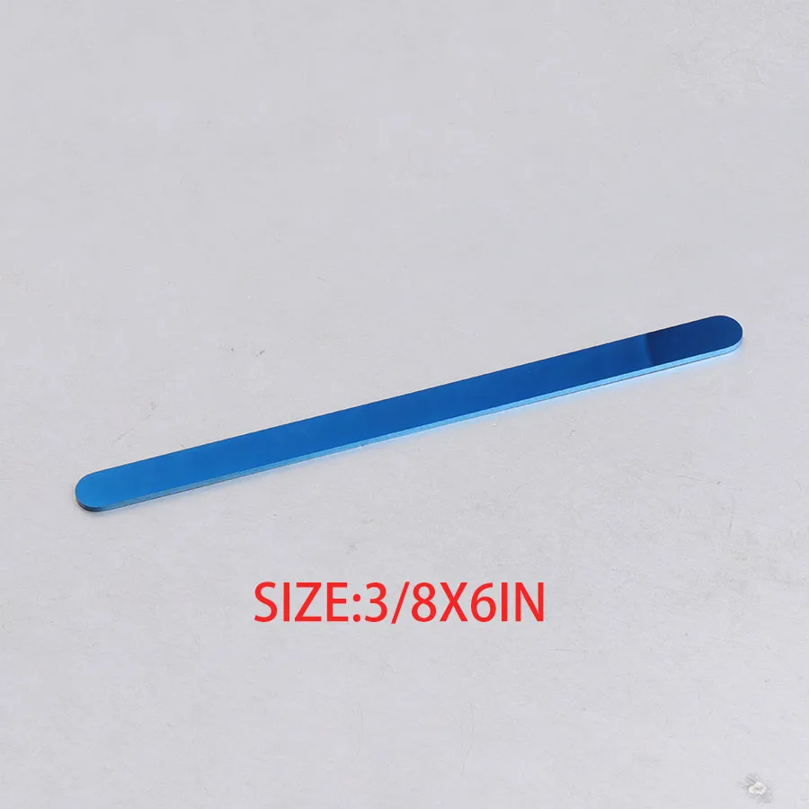 0.375inx6inblue Fnixtar DIY C Открытый Браслет-манжета материал зеркальная полировка нержавеющая сталь прямоугольная подвеска-заготовка 1/4*6 дюймов(6x152 мм) 10 шт./лот - Окраска металла: 0.375inx6inblue