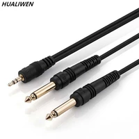 jsj pro audio instrument cable 3 5mm stereo male to 26 35 mono male audio cable for mixer amplifier
