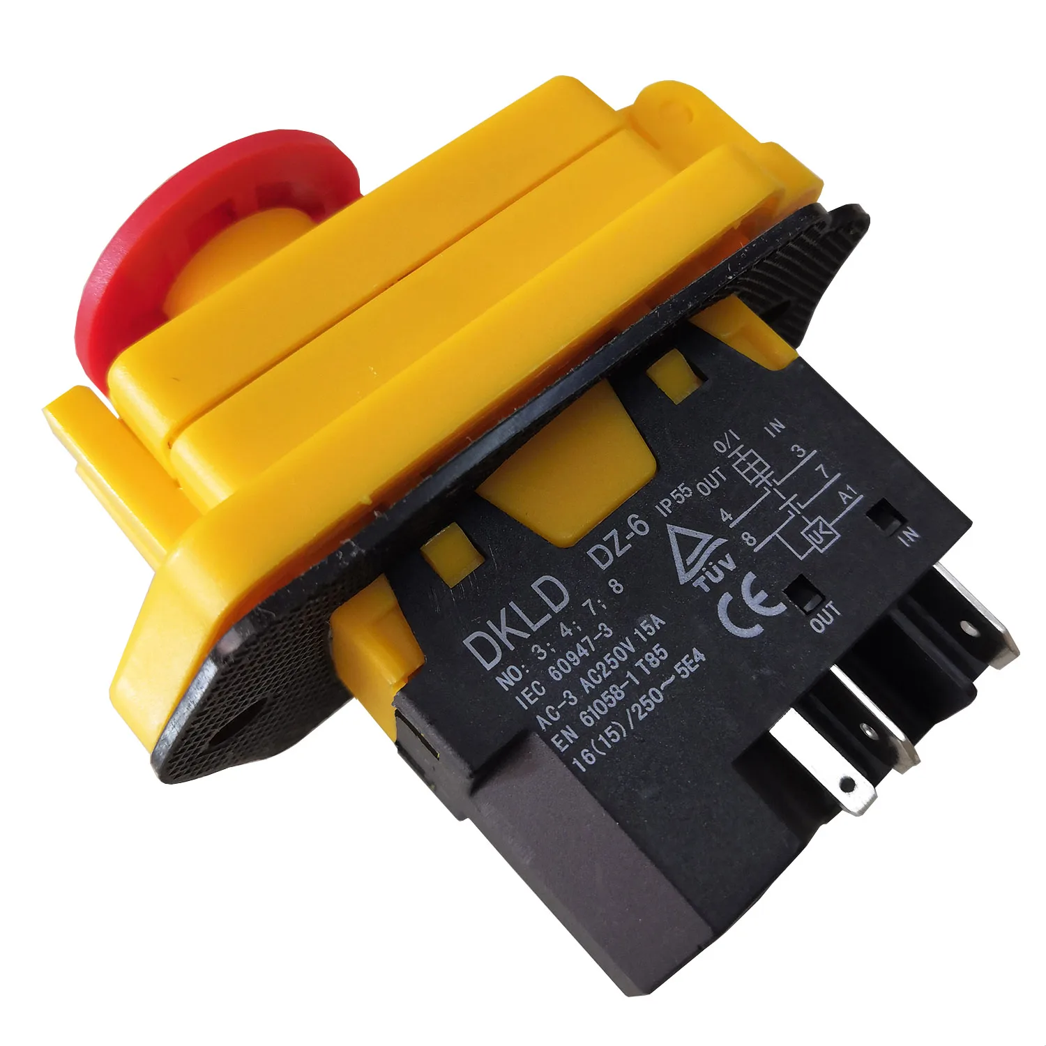 Водонепроницаемый электромагнитный кнопочный переключатель DKLD DZ 6 с крышкой