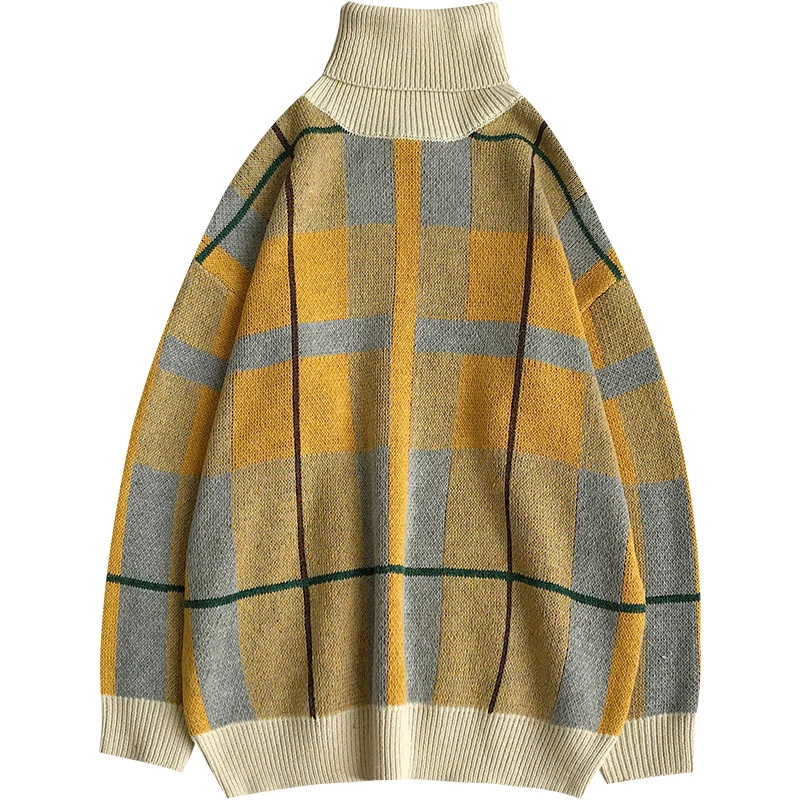 2019 зимние мужские трусы с квадтратным принтом пальто кашемировый свитер толстый