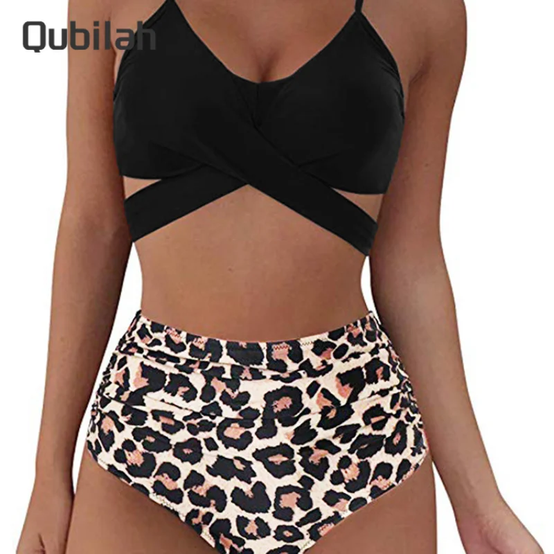 

High Waist Bikini 2021New Sexy Cross Swimwear Women Push Up Swimsuit Summer Sexy Biquini Set Bather Bathing Suit Swim Beachwear