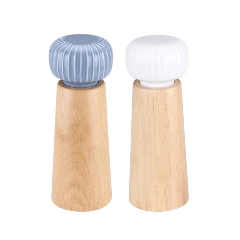 

Salt and Pepper Mill, Wood Pepper Shakers with Strong Adjustable Ceramic Grinder with Ceramic Rotor