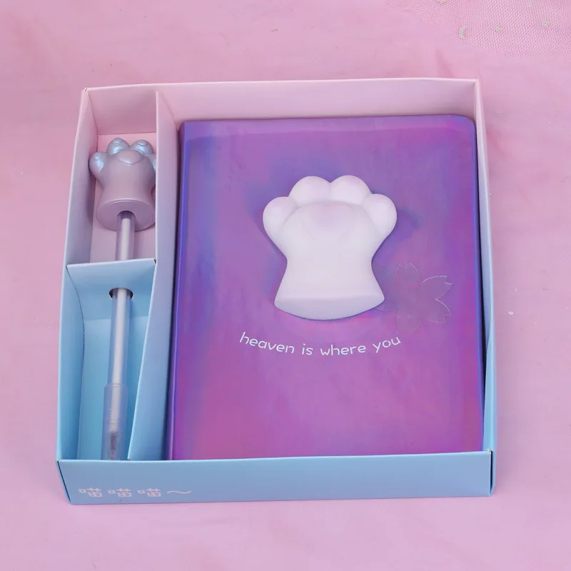 Милый мультяшный набор с кошачьими когтями студенческий ручками офисный блокнот