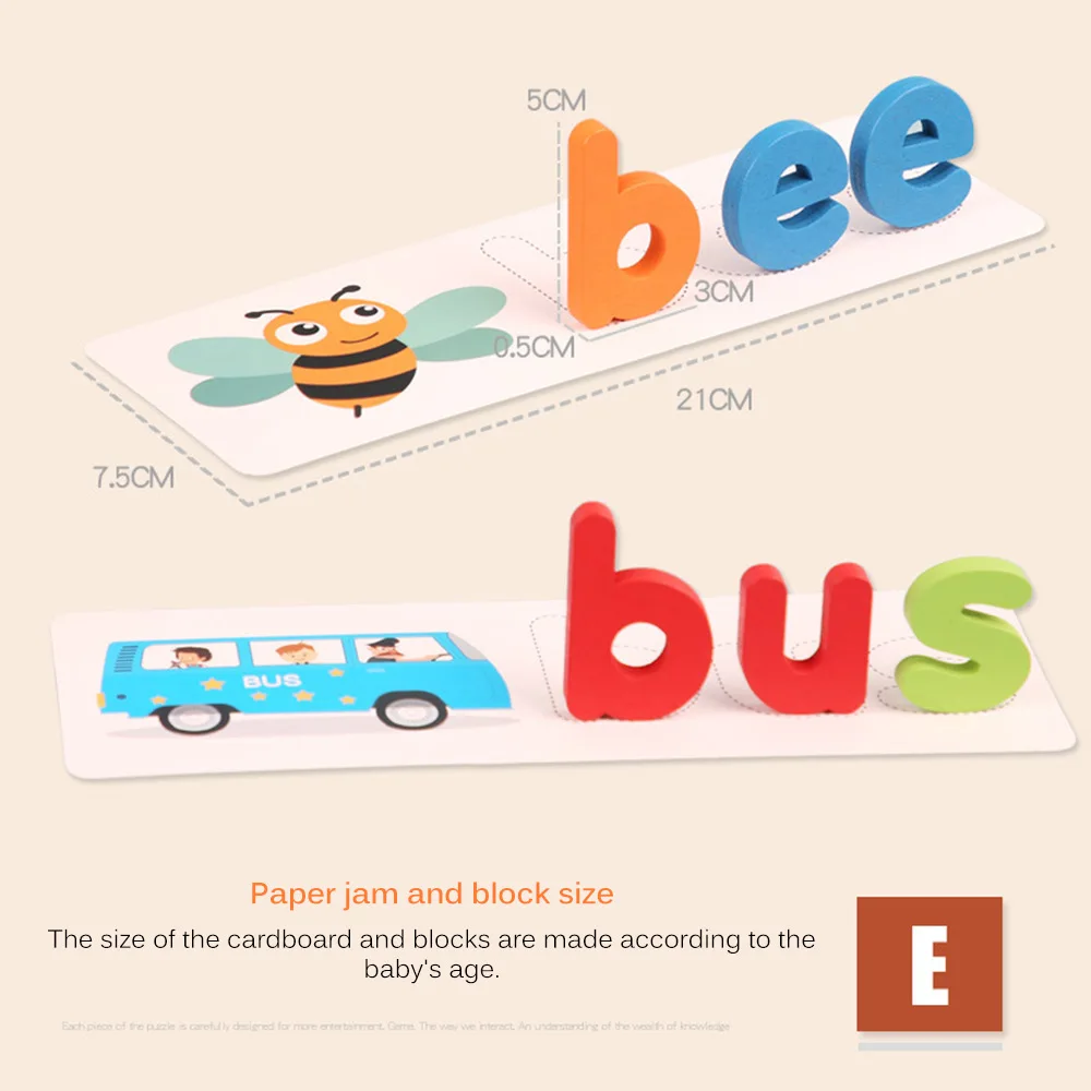 

Montessori Wooden Toys English Letters Spelling Wooden Puzzles Early Childhood Education Wooden Puzzles Colorful Wooden Toy
