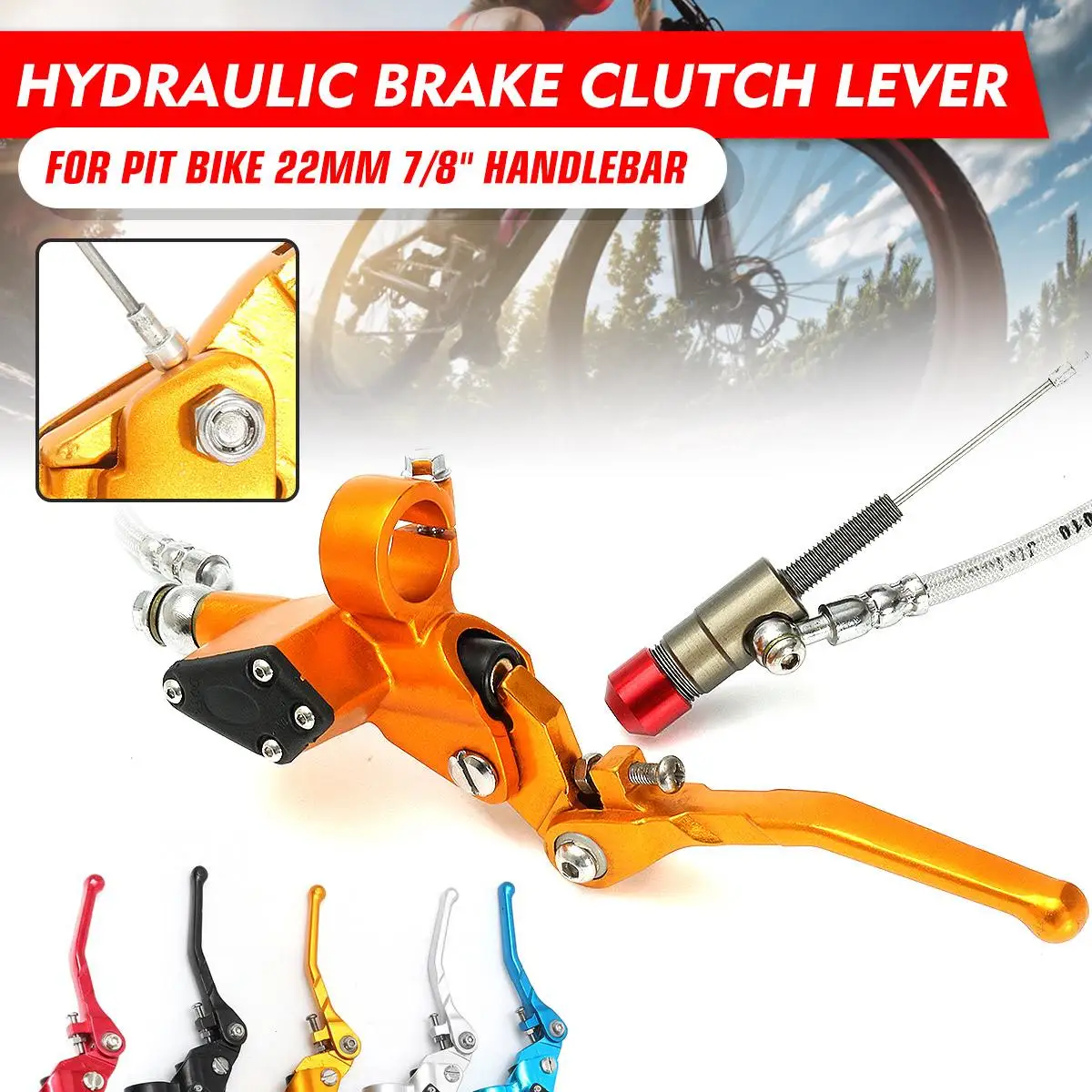 

900mm Aluminium Hydraulic Clutch Lever Master Cylinder For 125cc-250cc Vertical Engine Motorcycle Dirt Pit Bike