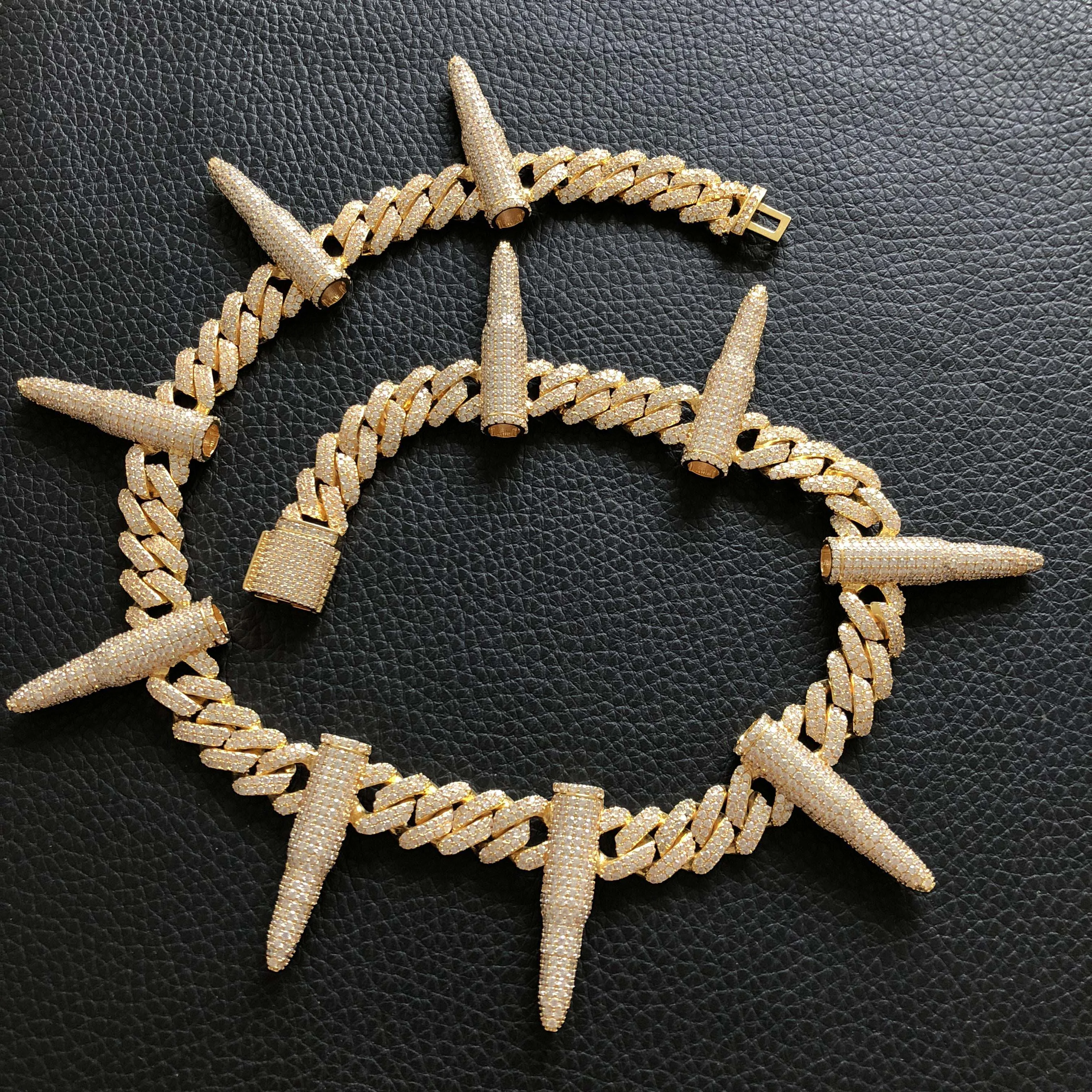 Ледяной выход 12 мм кубинская цепочка с кольцом | Украшения и аксессуары