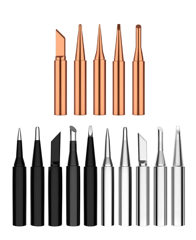 

5PCS 900M-T Soldering Iron Tip I+B+K+2.4D+3C Lead-free Solder Tips Welding Head BGA Soldering Tools Branding Iron Dropshipping