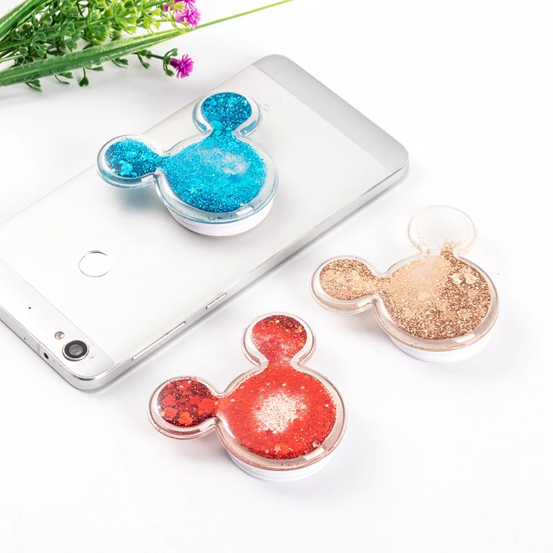 2020 милые блестящие зыбучие пески Pocketsocket пальца Grip держатель телефона для IPhone X