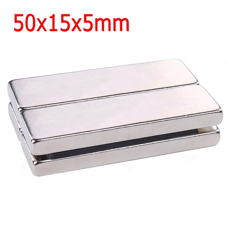 

2~50Pcs 50x15x5 Neodymium Magnet NdFeB Magnets 50*15*5 Block Super Powerful Strong Permanent Magnetic imanes Block 50x15x5mm