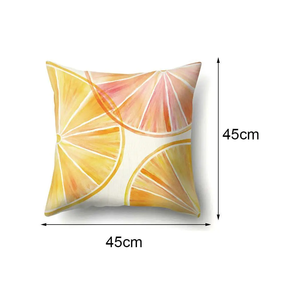 

Watermelon Strawberry Kiwi Lemon Decoration Cushion Sofa Home Bed Case Cover Decoration Pattern Fruit Pillow Room Living U3F7