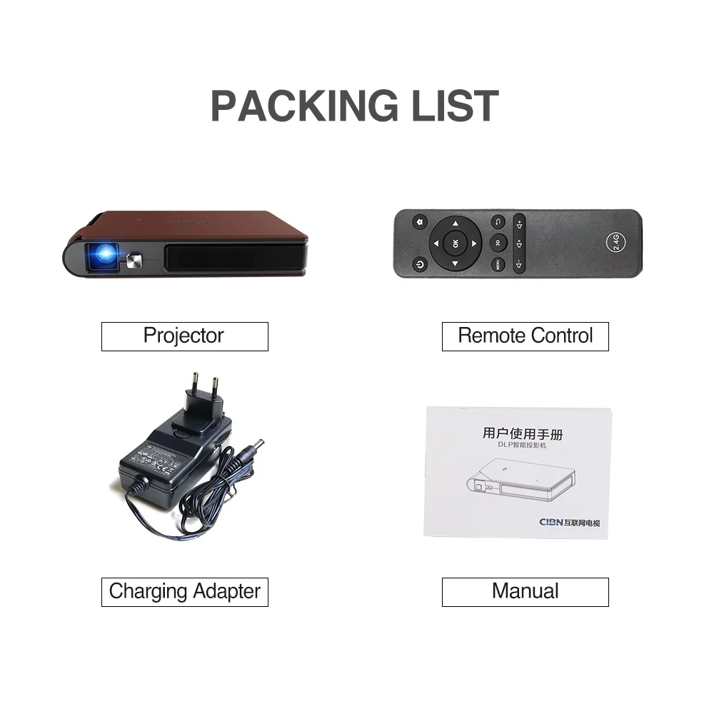 CAIWEI S6W беспроводной мини проектор 720P HD портативный DLP 3D домашний кинотеатр iOS/Miracast