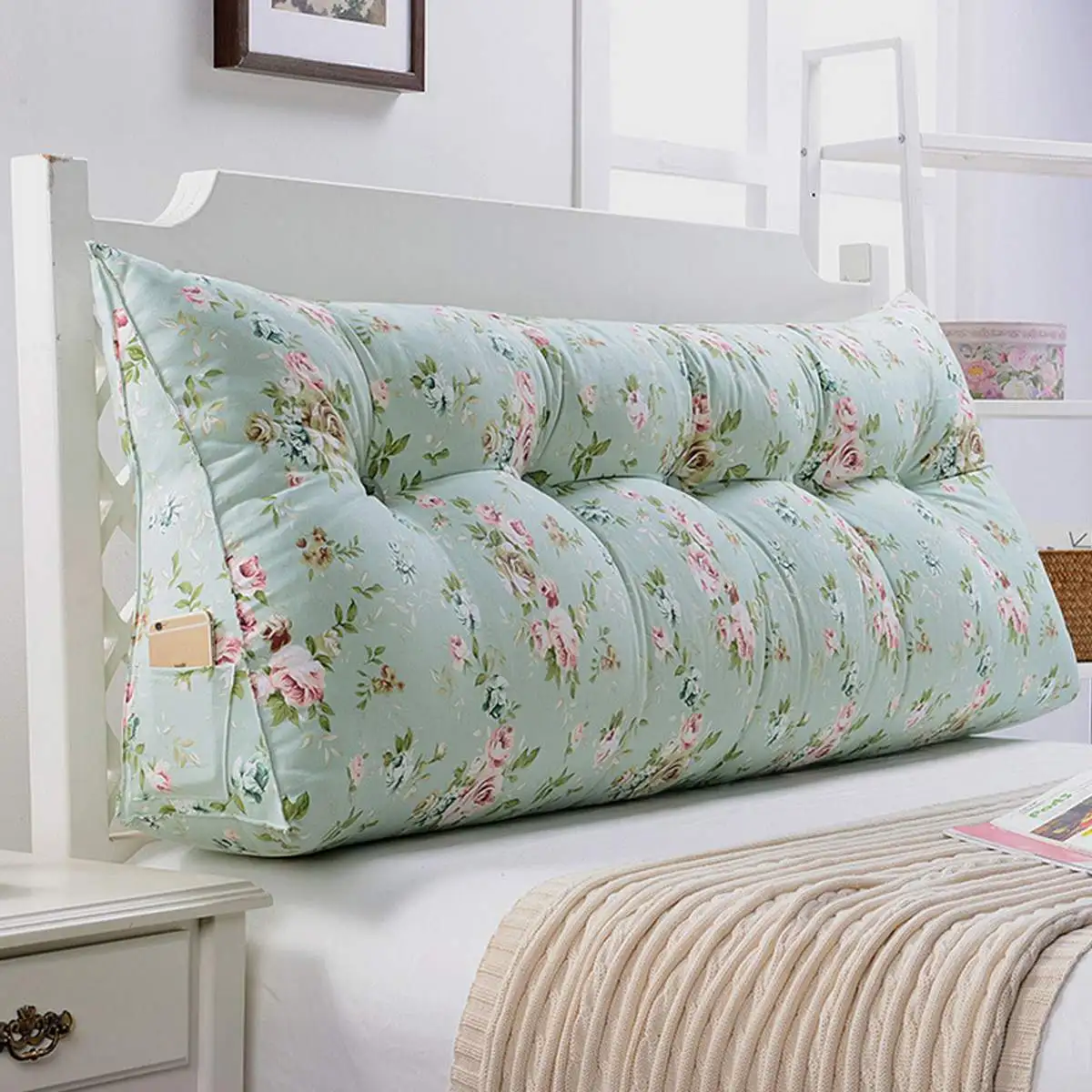 

150CM Triangular Bedside Cushion Double Backrest Bedroom Tatami Soft Bag Korean Bed Pillow Sofa Long Cushion Pillow