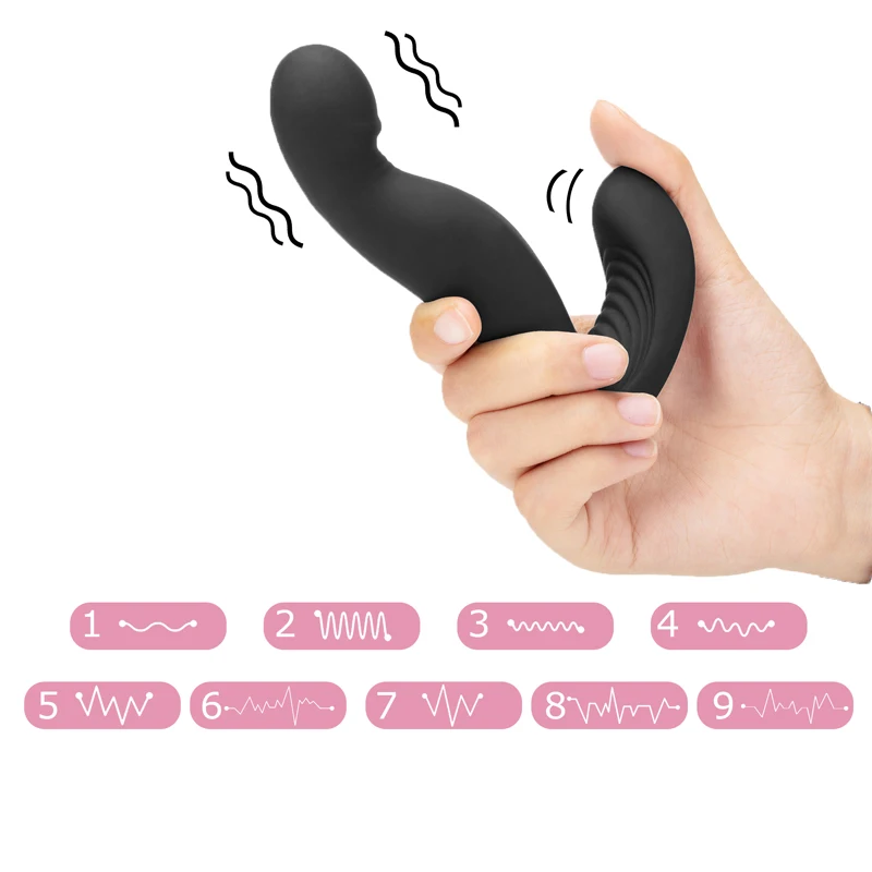 Массажер простаты Вибратор Анальная пробка фаллоимитатор мощный двигатель 9