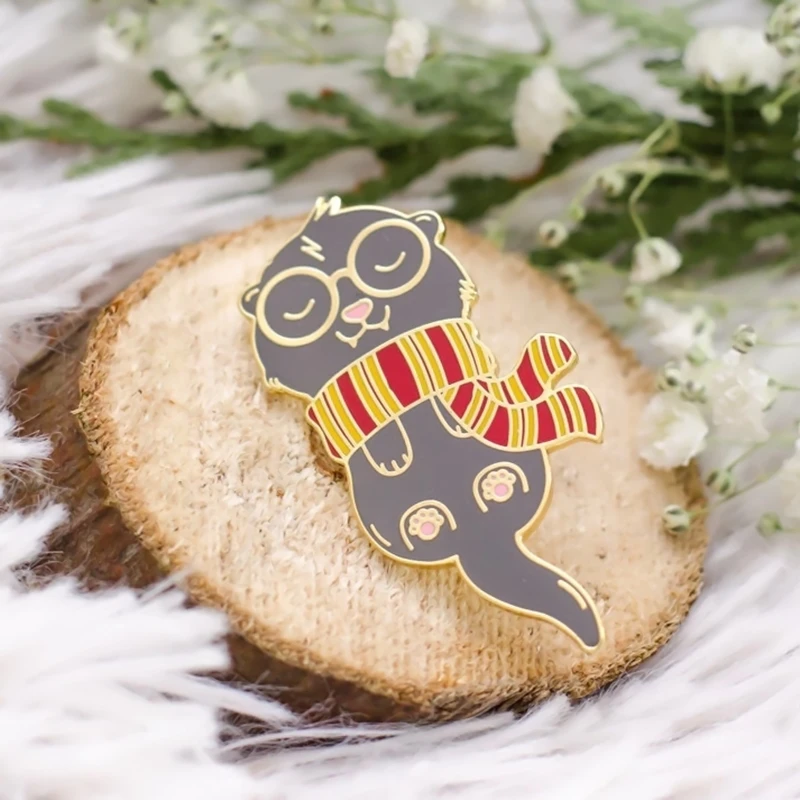 Жесткая эмалированная булавка в виде животного Гриффиндора милый волшебник