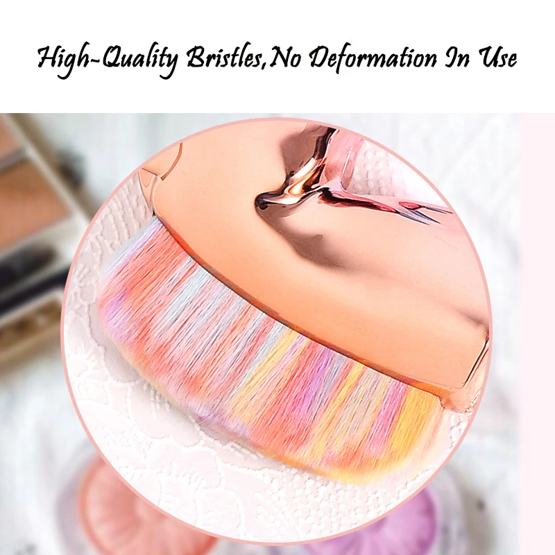 

Unique Single Unicorn Makeup Brushes Rainbow Synthetic Hair Blush Powder Foundation Brush Portable Cosmetic Face Beauty Tools