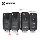 Чехол для автомобильных ключей KEYYOU 10x 23 BT откидная оболочка ключа дистанционного управления, для VW, VOLKSWAGEN, Tiguan, Golf, Sagitar, Polo, MK6, caddy, passat