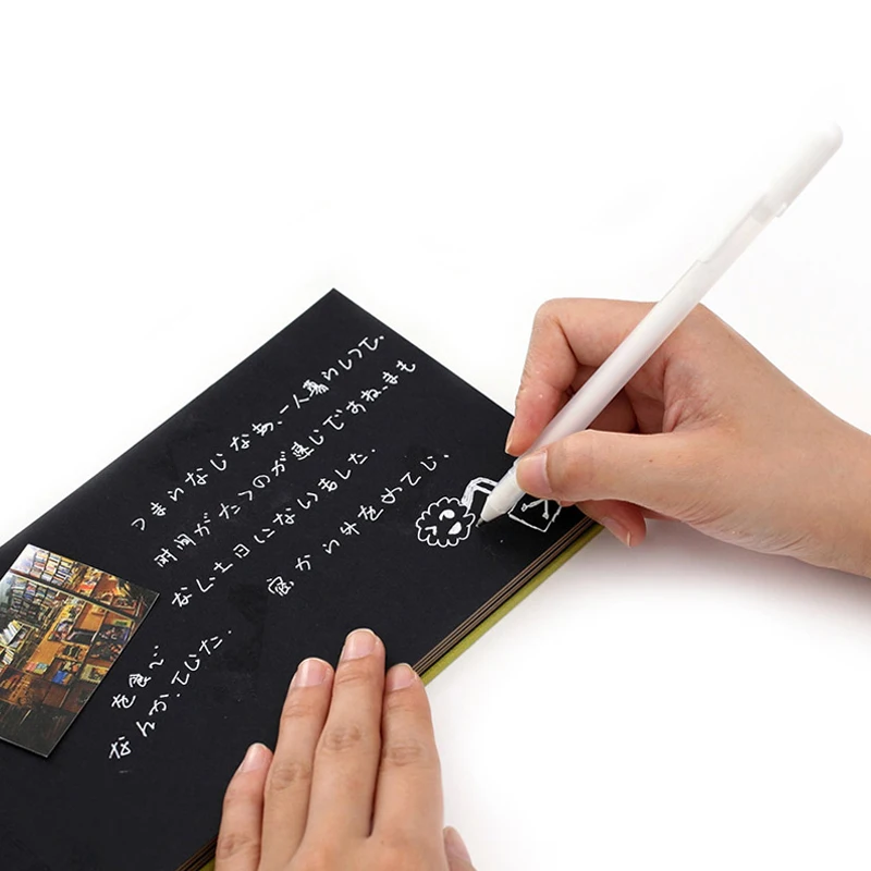 1Pcs White Transparent Paint Marker Pen 0.8mm Highlight Liner Sketch Marker for Writing Drawing Painting School Office Supplies