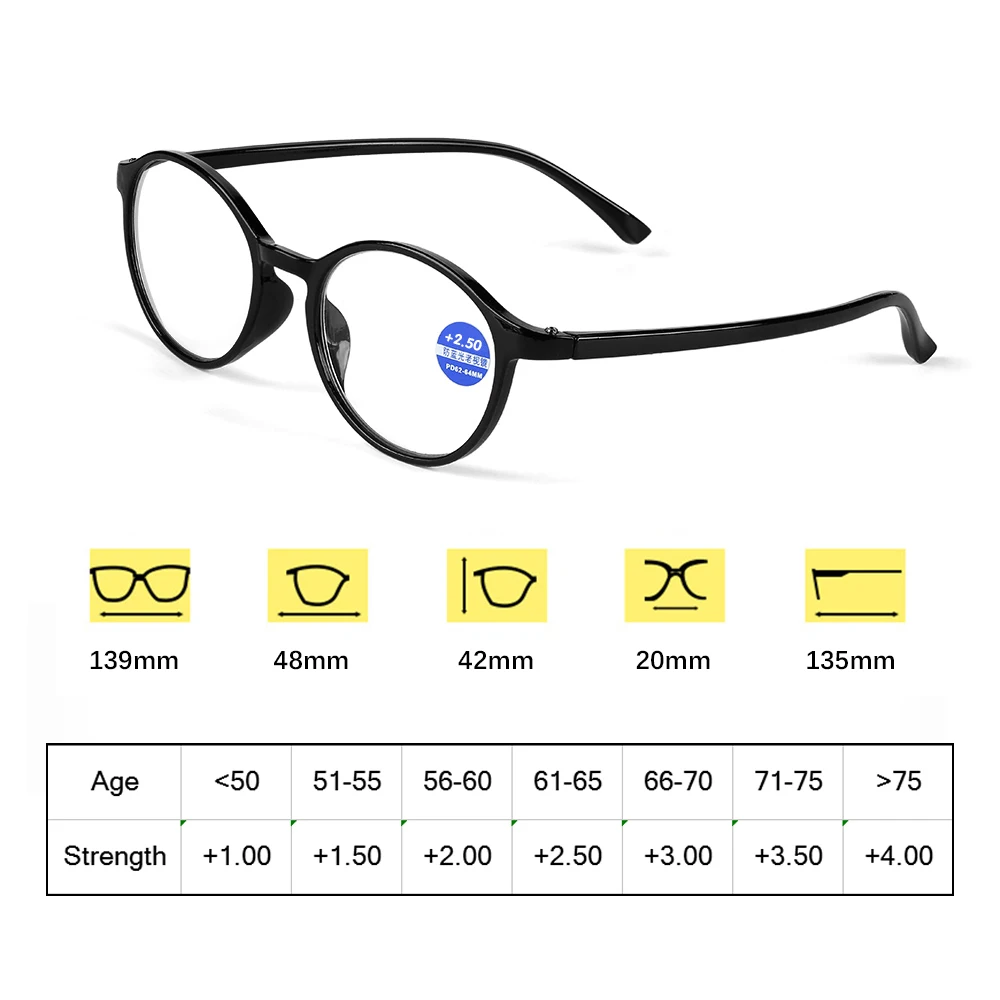 

1PC Unisex Reading Glasses Lightweight Transparent Rimless Elders Reading Glasses Vision Care Magnifying Eyewear +1.0~+4.0