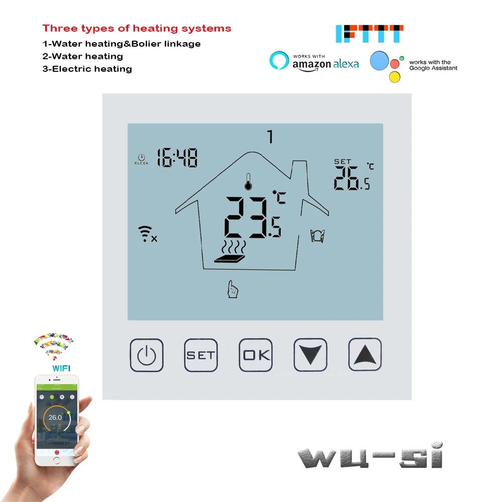 Термостат с Wi-Fi и управлением подключением Google Assistant 16 А | Обустройство дома