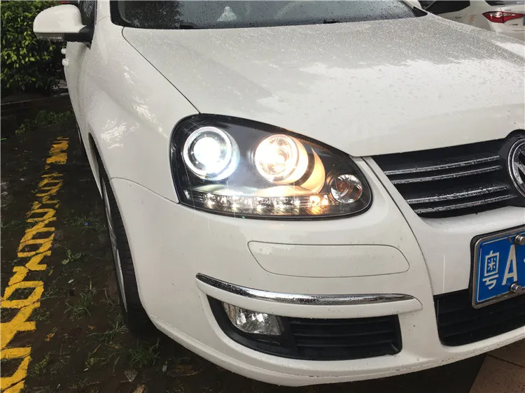 AKD автомобильный Стайлинг для VW Jetta фары 2006-2010 Jetta Mk5 светодиодный налобный фонарь светодиодный DRL Биксеноновые линзы Высокий Низкий луч парковка
