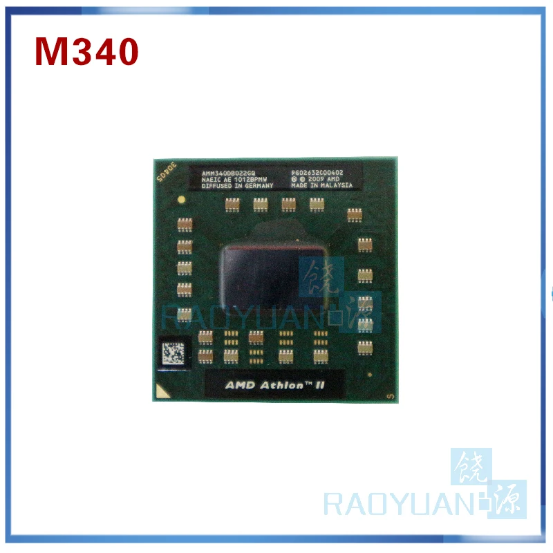 Двухъядерный мобильный процессор AMD Athlon II M340 AMM340DBO22GQ 2 ГГц для ноутбука Socket S1