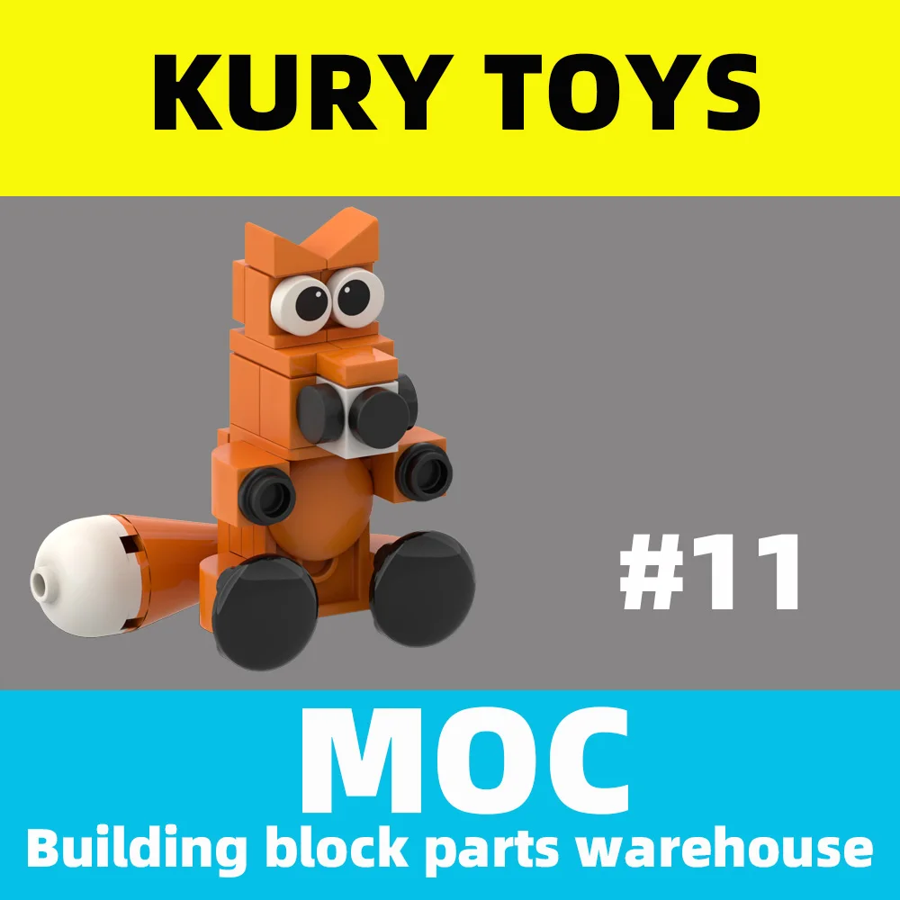Kury Toys DIY MOC строительные блоки детали для животных #11 игрушечный кирпич лисы |
