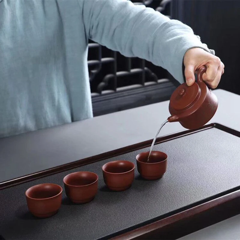 Аутентичный Yixing чайник с драконом 5 шт. керамический чайный набор кунг фу из