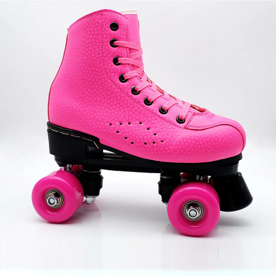Роликовые коньки двухстрочные для женщин и взрослых светодиодный 4 колесный