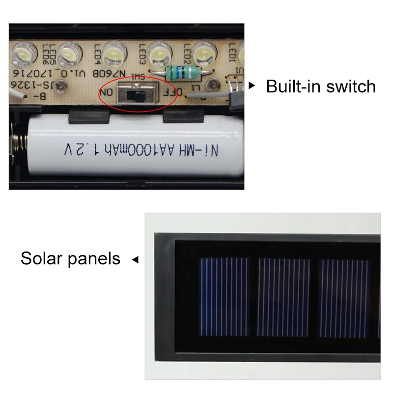 Светодиодный светильник на солнечной батарее пластиковая лампа для уличного