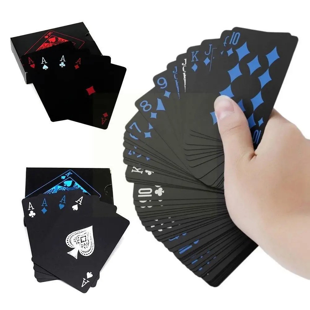 

Pvc Plastic Playing Card Poker Game Deck Leaf Poker Gift Magic Suit Water Waterproof Magic Collection Card Plastic Of Deck E8r3