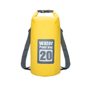 5L/10L/15L/20L водонепроницаемые сумки для хранения, сухой мешок, сумка для каноэ, каяк, рафтинг, для спорта на открытом воздухе, сумки для плавания, дорожный набор, рюкзак - Цвет: yellow 20L
