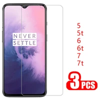 3pcs protective glass for oneplus 7t 6t 5t 7 6 5 t screen protector tempered glas on one plus t7 t6 t5 plus7t plus7 plus6 film