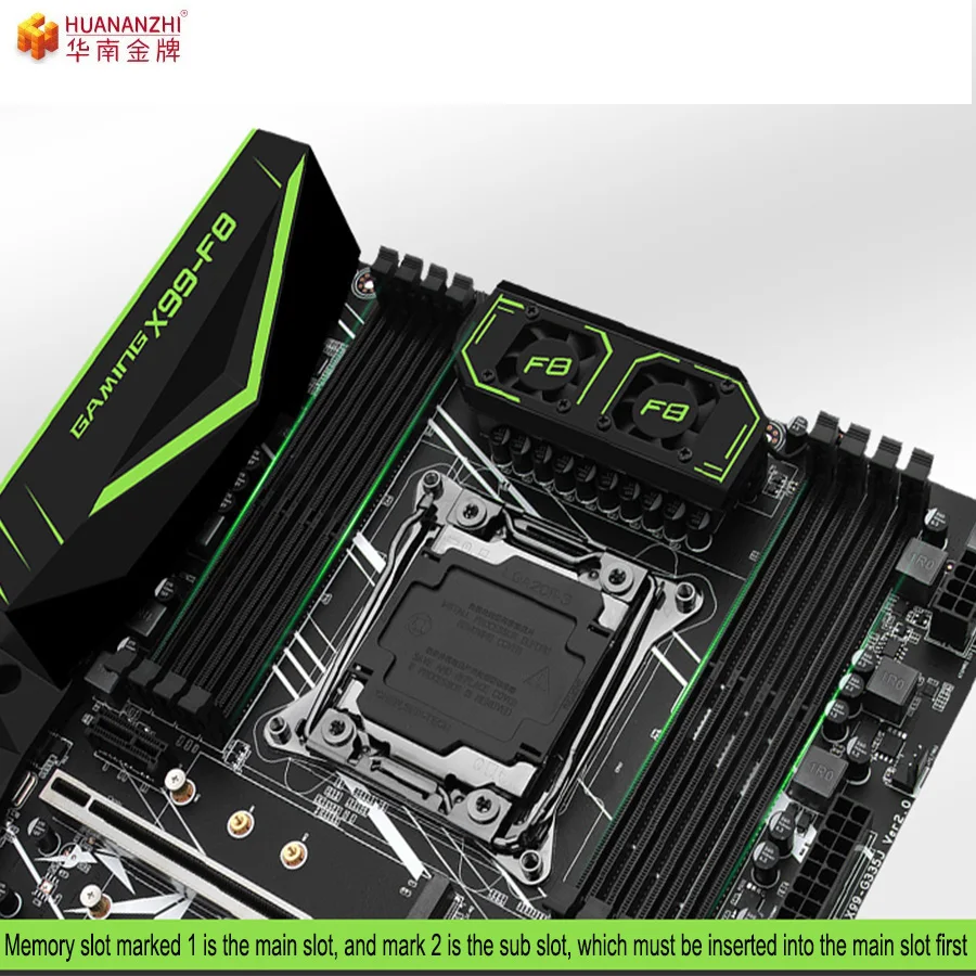 

HUANANZHI motherboard X99 F8 slot LGA 2011-3 USB3.0 NVME M.2 SSD support DDR4 REG ECC memory and Xeon E5 V3 V4 processor