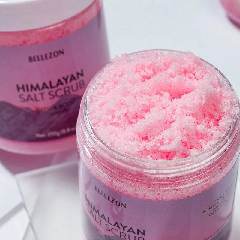 

250g Bellezon Pink Scrub Deep Cleansing Exfoliating Himalayan Exfoliating Salt body scrub beauty products body care products