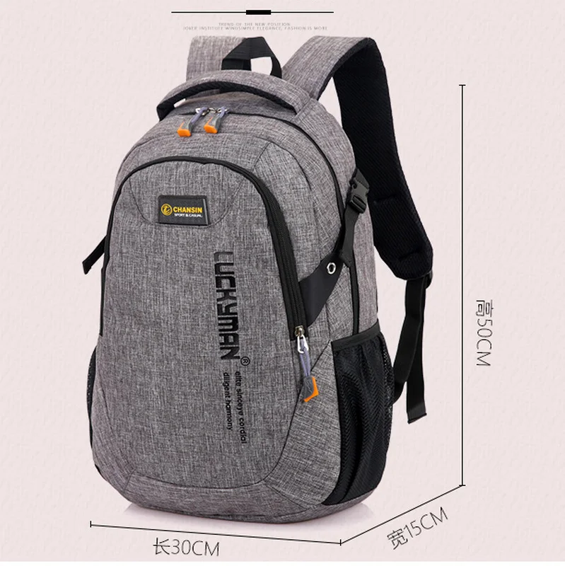 

Men Backpack Teen School Bags for Boys Large Capacity Oxford Bagpack Solid Student Schoolbag Teenage Preppy Backbag Casual 2020