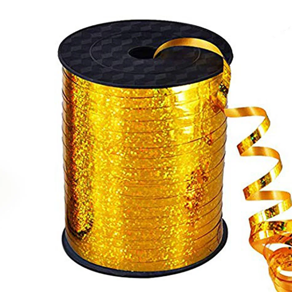 

Gold Balloon Accessorie Foil Latex Balloon Ribbon Bow gift DIY Wedding Birthday Partyt Christmas Home baby shower Decor 250Yard